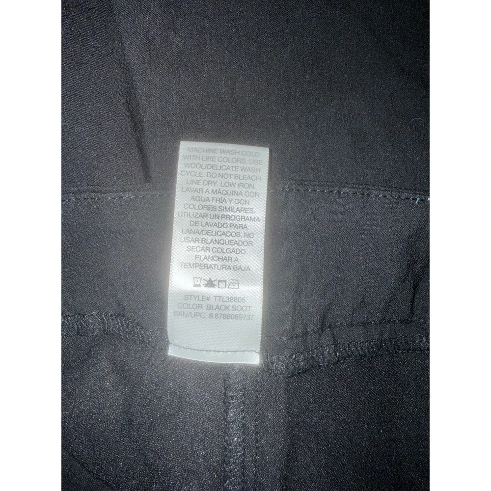 Women's Time and Tru High Rise Taper Crop Slacks Black Size 12 Business Work - Picture 6 of 7